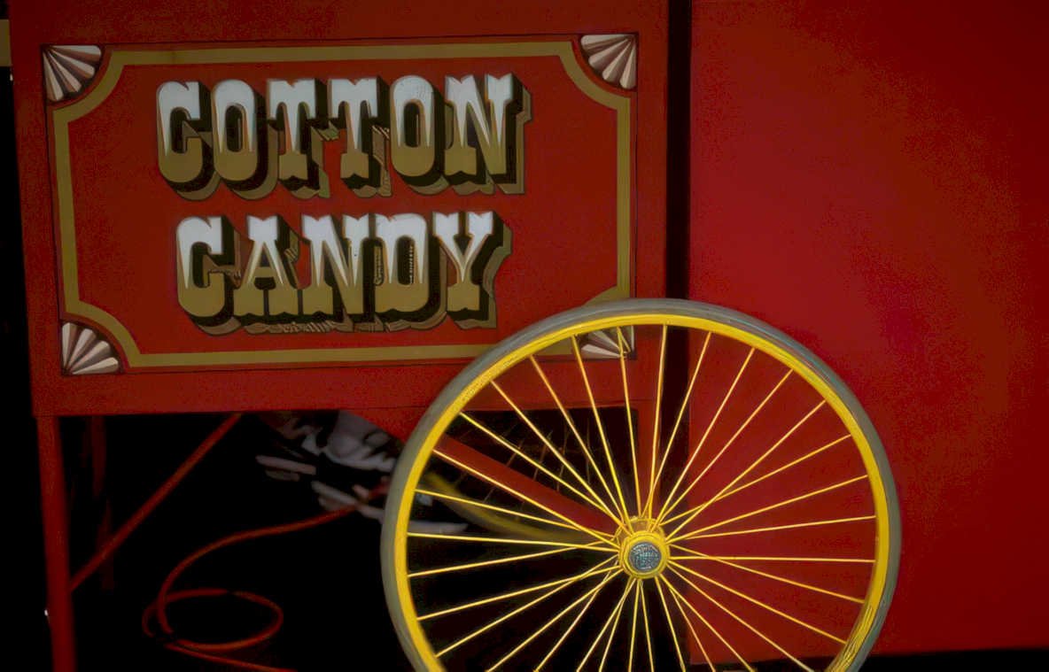 cotton candy cart Vintage A4 Photo Print