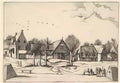 country village archers in the foreground from multifariarum casularu Art A4 Photo Print