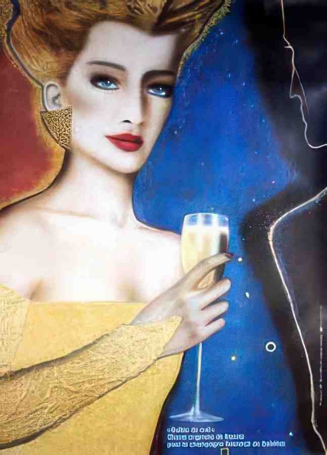 coupe champagne Besserat Vintage Advert A4 Photo Print