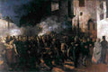 cour Firemen Running to a fire Art A4 Photo Print