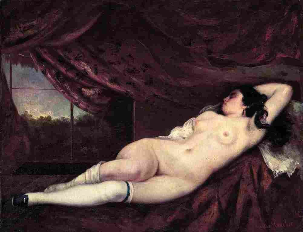 cour Reclining Art A4 Photo Print