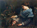 courbet Sleeping spinner Art A4 Photo Print