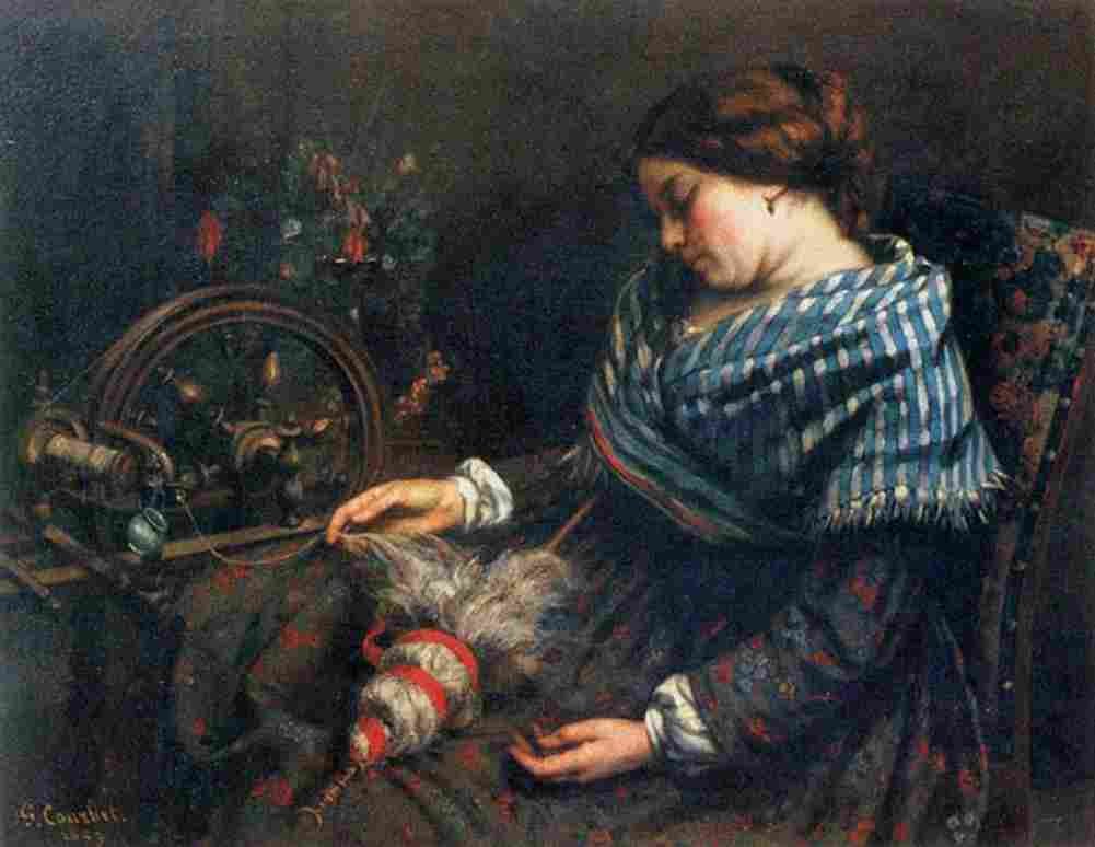 courbet Sleeping spinner Art A4 Photo Print