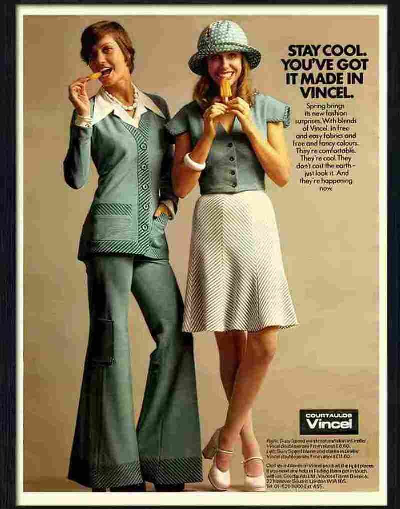 courtaulds vincel 1970s Advert A4 Photo Print