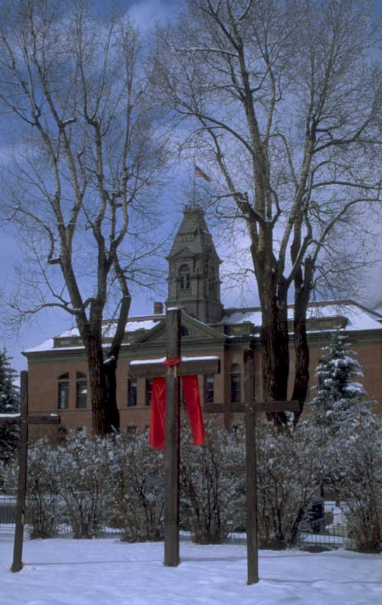 courthouse winter colorado 1980s 1990s A4 Photo Print