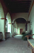courtyard archway mission Vintage A4 Photo Print