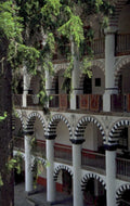 courtyard columns mexico 1980s 1990s A4 Photo Print