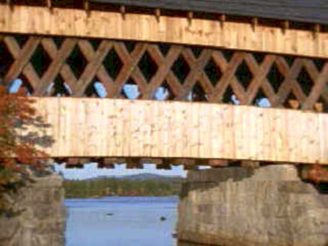 covered bridge autumn1980s 1990s A4 Photo Print