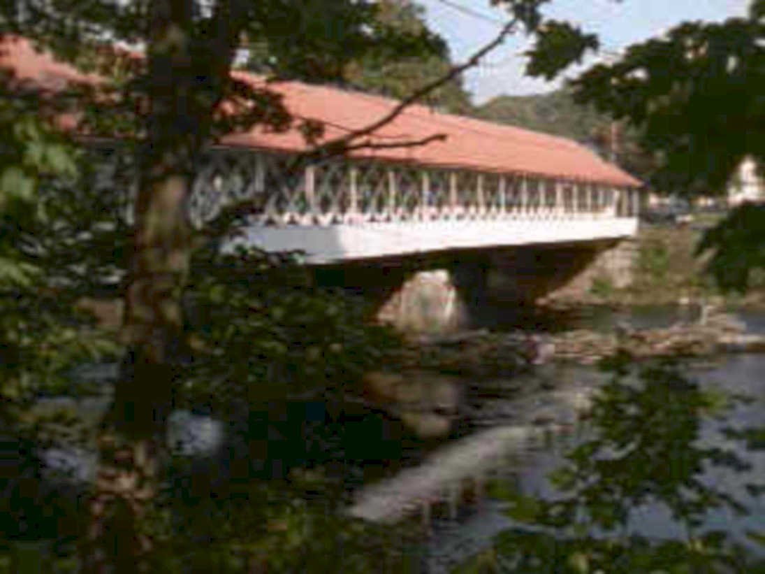 covered bridge cornish1980s 1990s A4 Photo Print