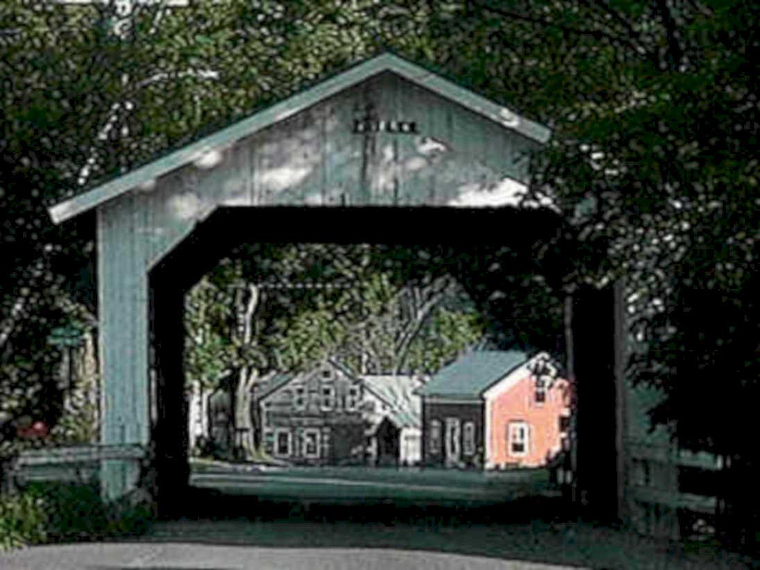 covered bridge vermont 21980s 1990s A4 Photo Print