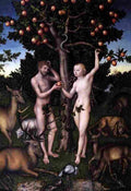 cr Adam and Eve Art A4 Photo Print
