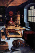 cr Cardinal Albrecht of Brandenburg as Saint Jerome in His Study Art A4 Photo Print