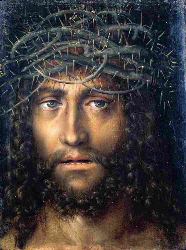 cr Christs Head with Crown of Thorns Art A4 Photo Print