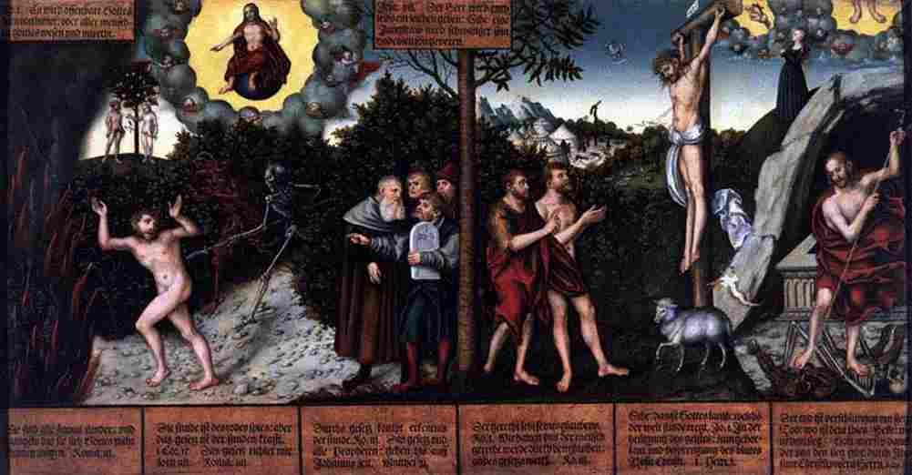 cr Law and Gospel Art A4 Photo Print