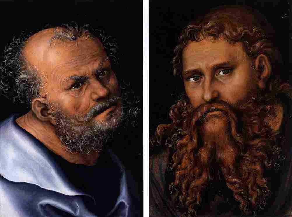 cranach apostles peter and paul Art A4 Photo Print