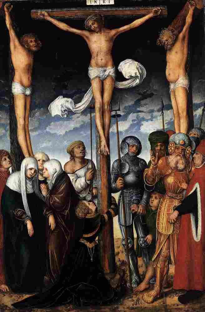 cranach crucifixion Art A4 Photo Print