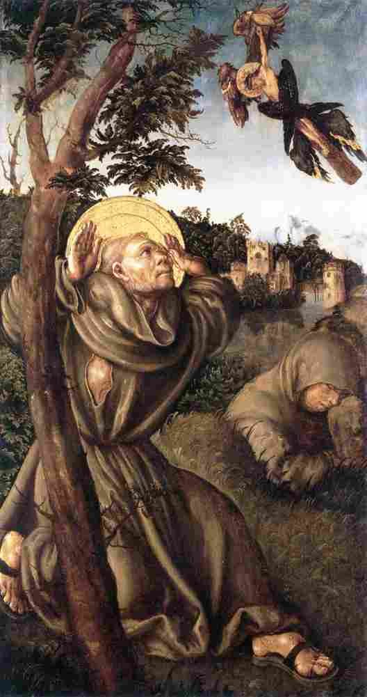 cranach stigmatisation of saint francis Art A4 Photo Print