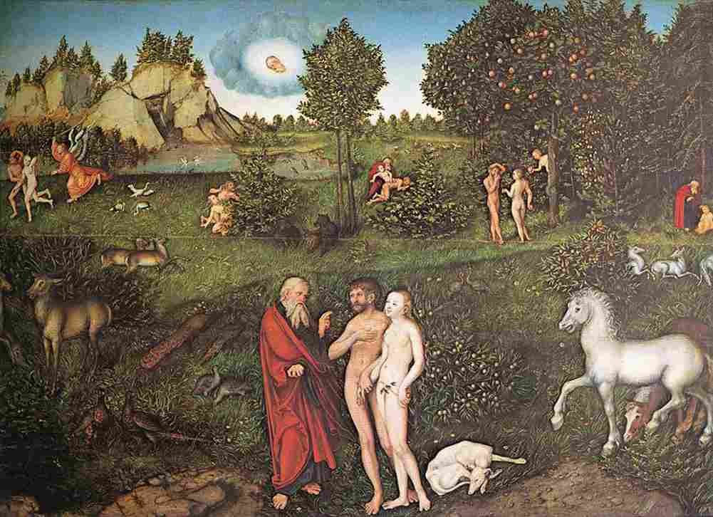 cranach the paradise Art A4 Photo Print