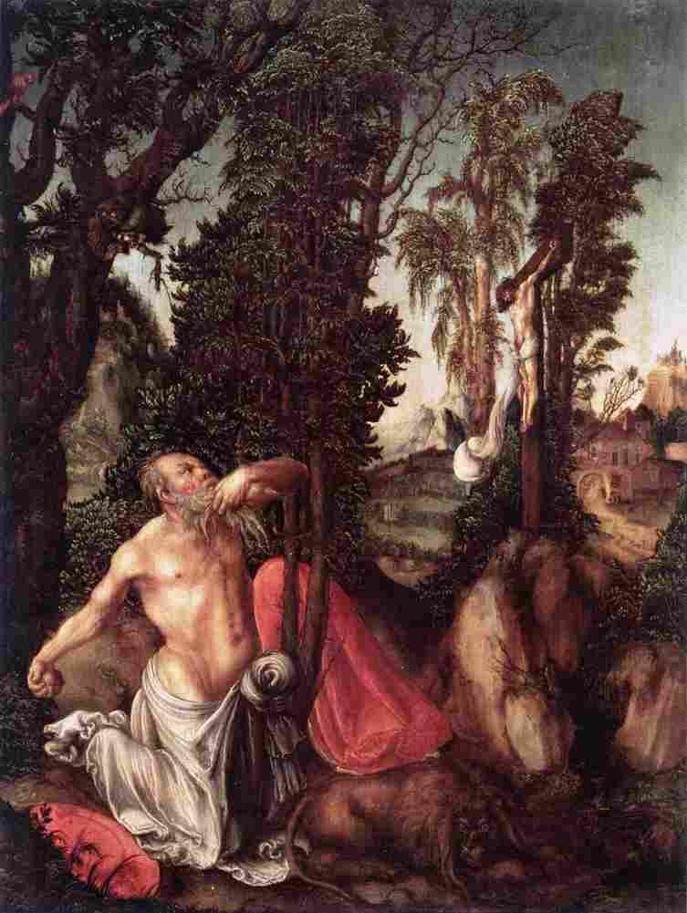 cranach the penance of saint jerome Art A4 Photo Print