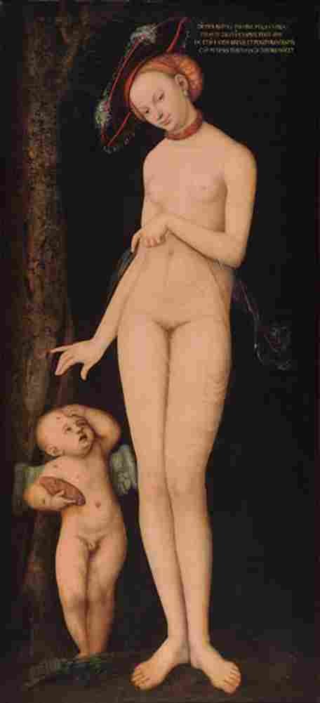 cranach venus and cupid Art A4 Photo Print