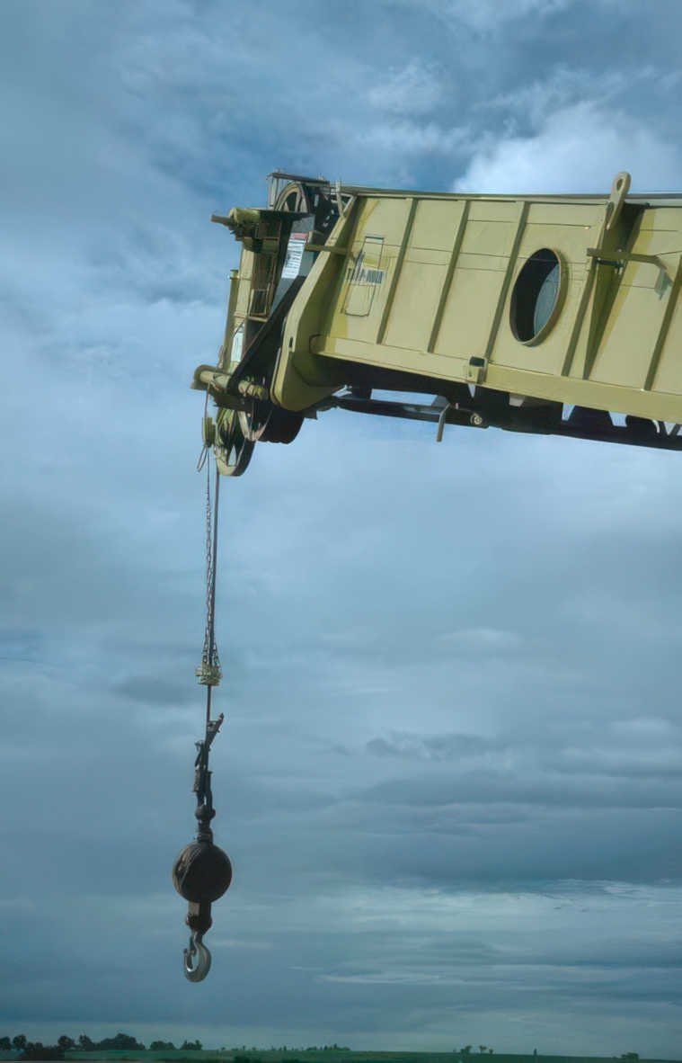 crane hoist chain Vintage A4 Photo Print