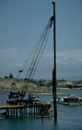 crane pier coast 1980s 1990s A4 Photo Print