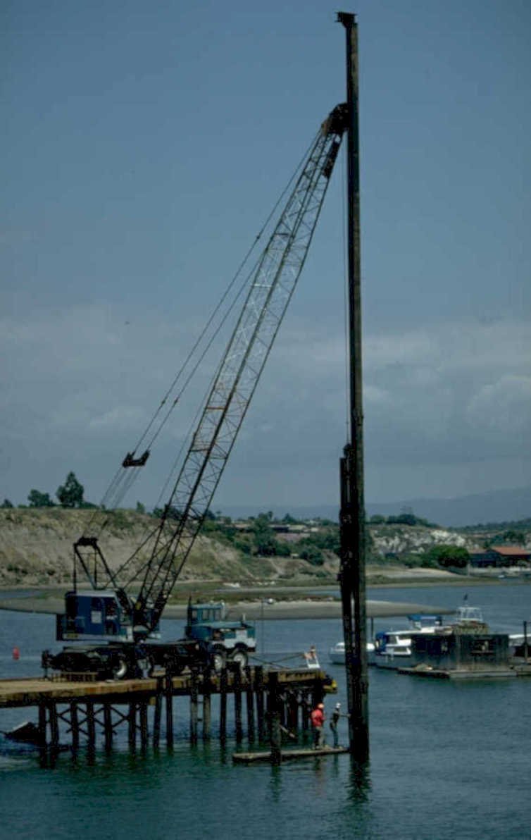 crane pier coast 1980s 1990s A4 Photo Print