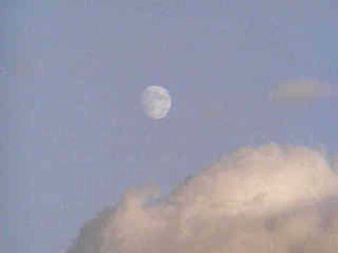 crescent moon sky1980s 1990s A4 Photo Print