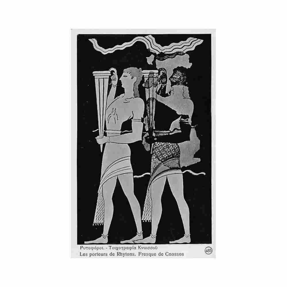 crete knossos the rhytons carriers n alikiotis 485 Vintage A4 Photo Print
