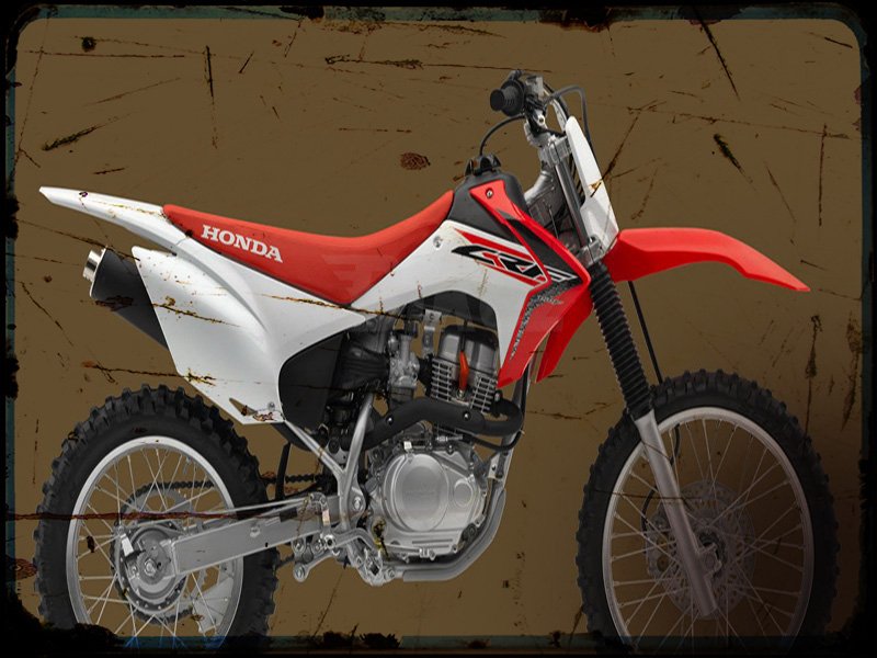 crf150f Honda A4 Photo Print Motorbike Vintage Aged