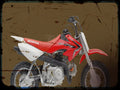 crf50f Honda A4 Photo Print Motorbike Vintage Aged