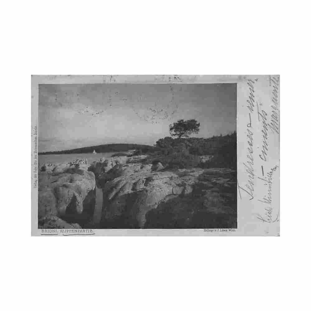 croatia brioni brijuni the cliff Vintage A4 Photo Print
