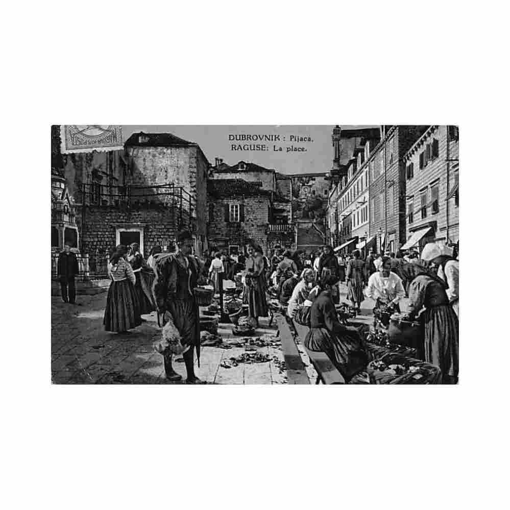 croatia dubrovnik pijaca Vintage A4 Photo Print