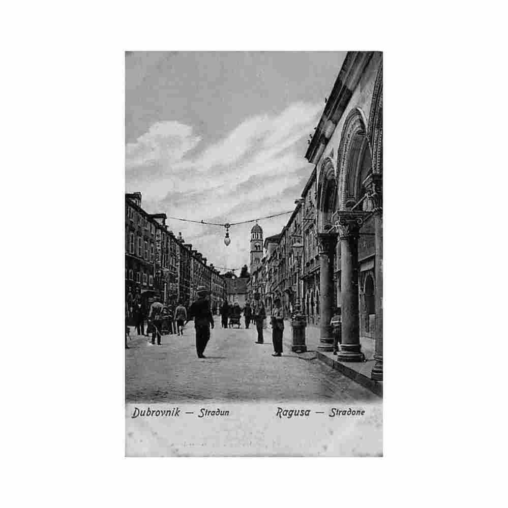 croatia dubrovnik ragusa stradone stradone Vintage A4 Photo Print