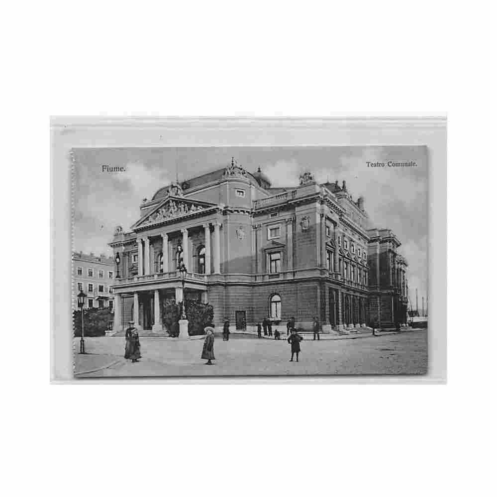 croatia fiume rijeka teatro comunale celestine mayer Vintage A4 Photo Print