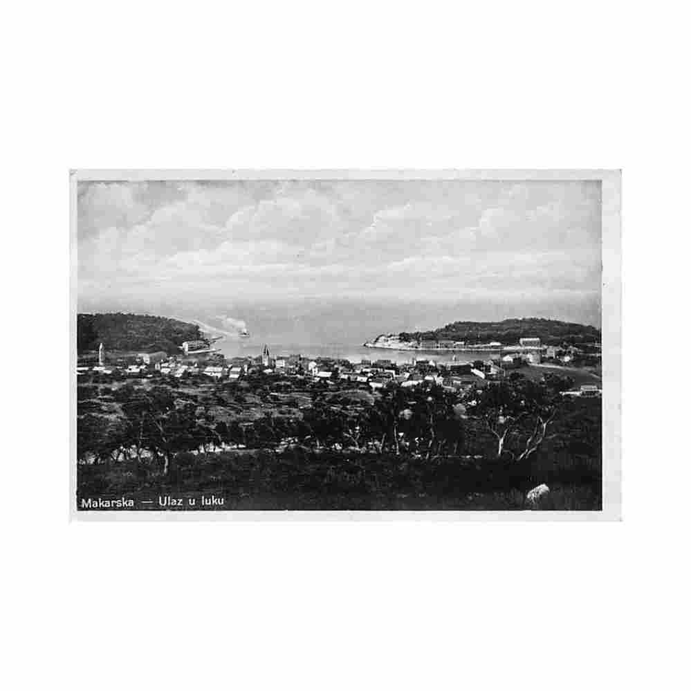 croatia makarska ulaz u luku Vintage A4 Photo Print