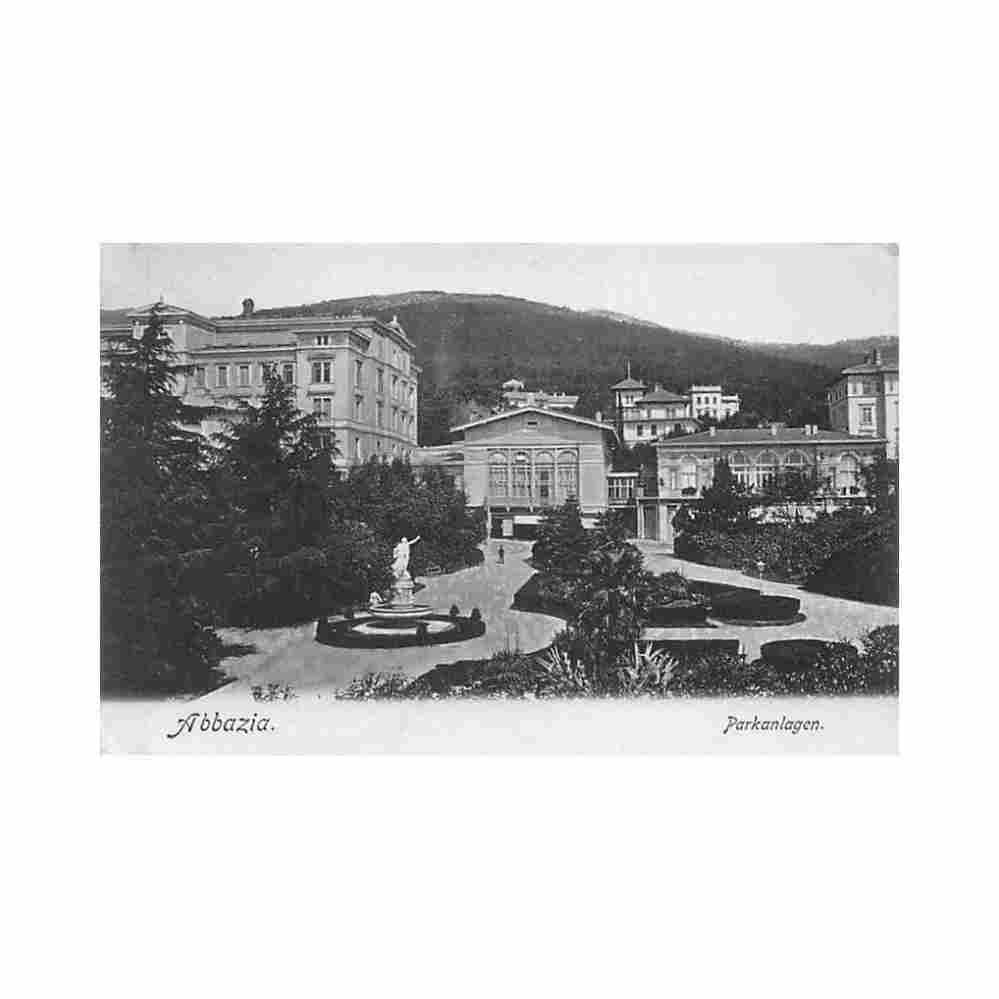 croatia opatija abbazia park Vintage A4 Photo Print