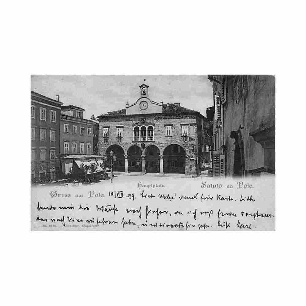 croatia pola hauptplatz Vintage A4 Photo Print