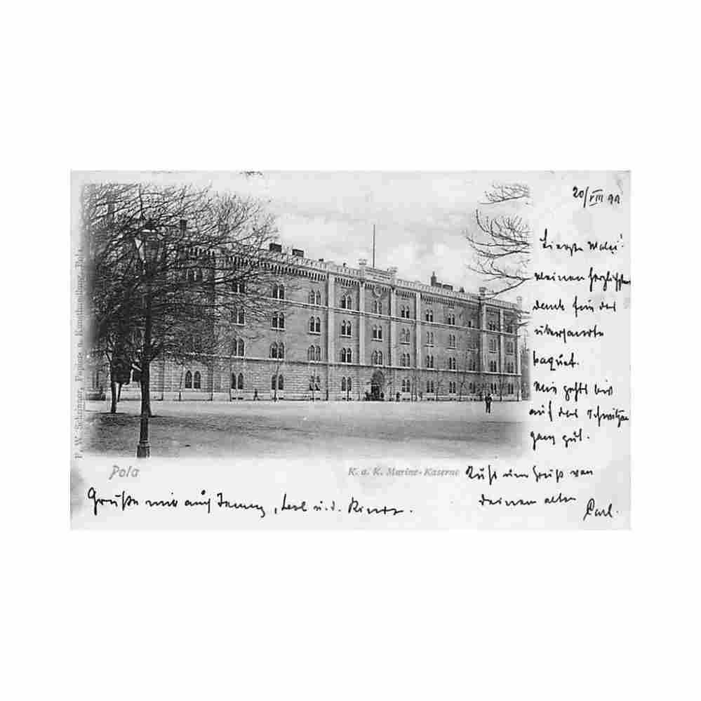 croatia pola k u k marine kaserne Vintage A4 Photo Print
