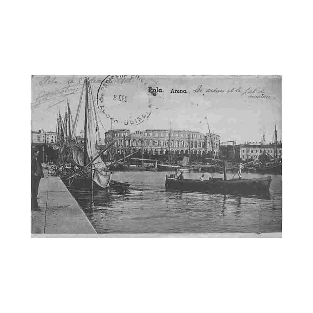 croatia pula pola arena Vintage A4 Photo Print