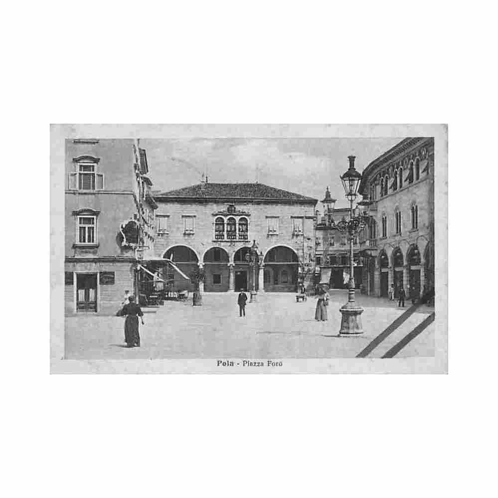 croatia pula pola piazza foro Vintage A4 Photo Print