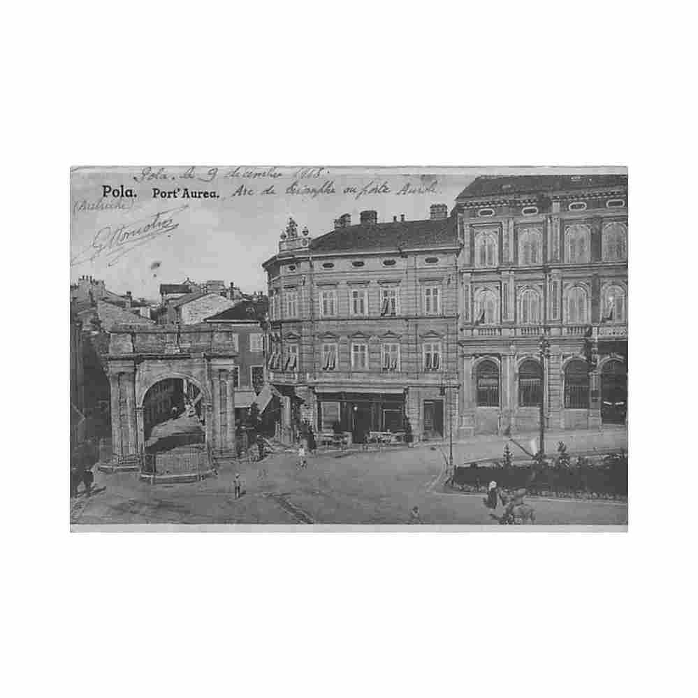 croatia pula pola port aurea Vintage A4 Photo Print