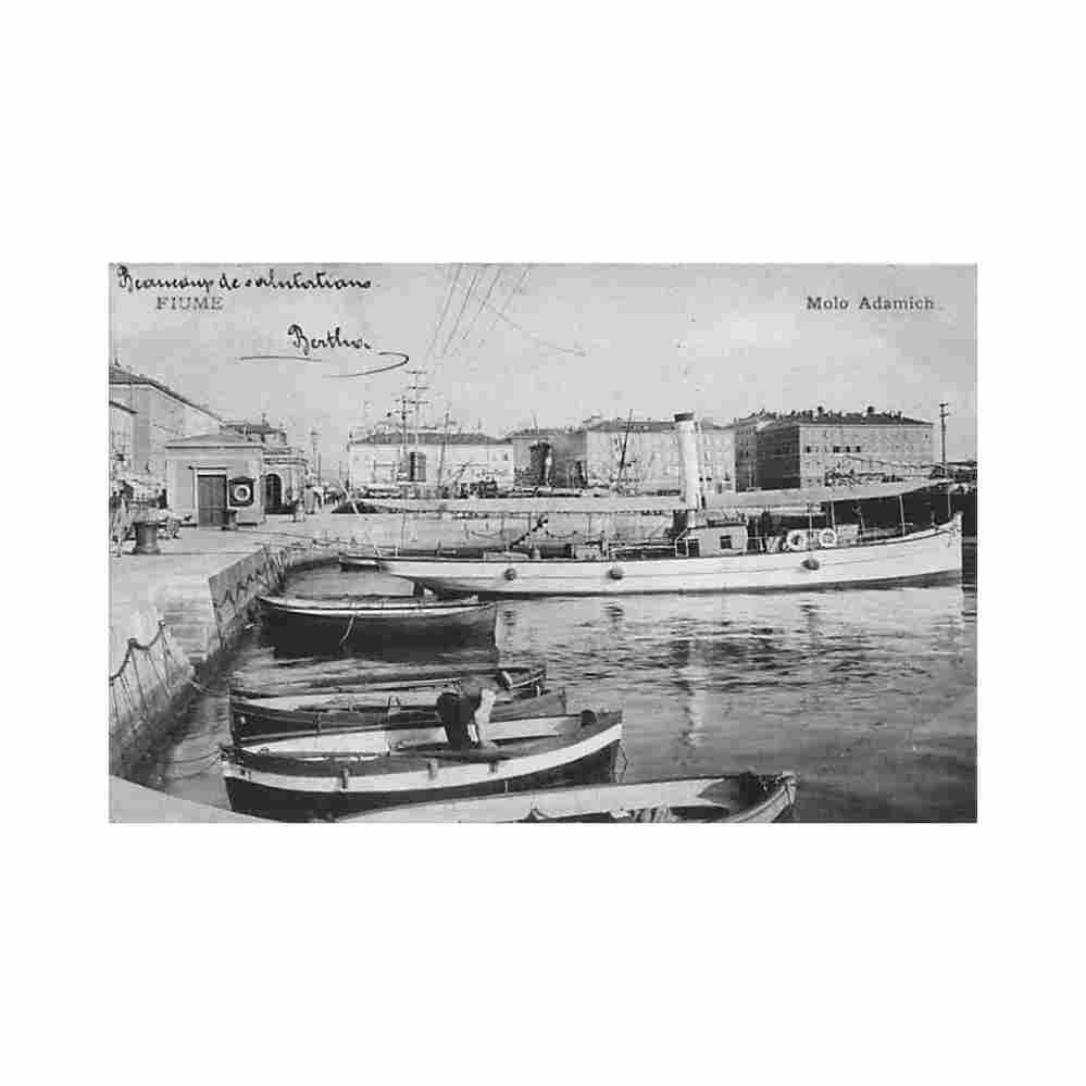 croatia rijeka fiume molo adamich Vintage A4 Photo Print