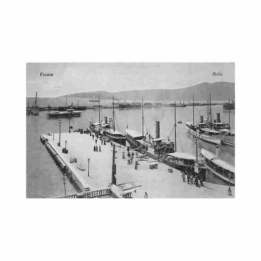 croatia rijeka fiume molo Vintage A4 Photo Print