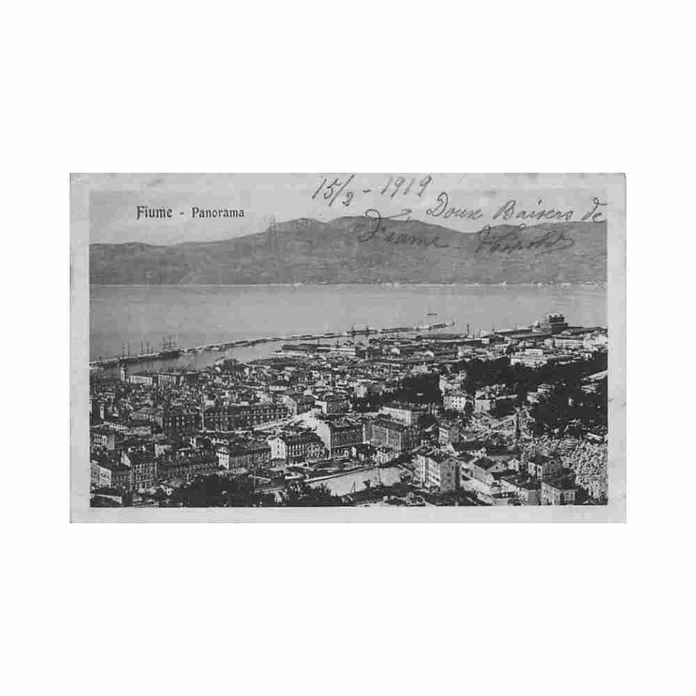 croatia rijeka fiume panorama Vintage A4 Photo Print