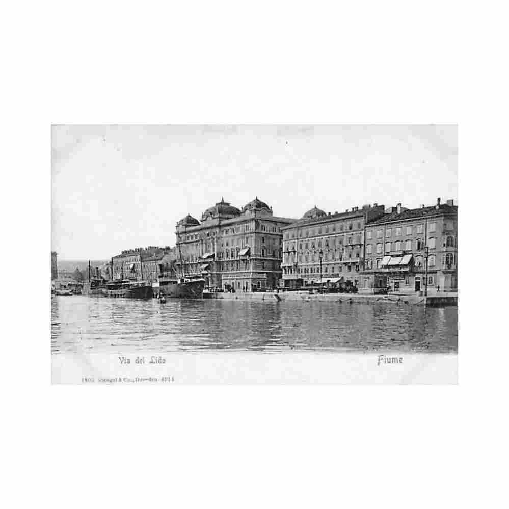 croatia rijeka fiume via del lido Vintage A4 Photo Print