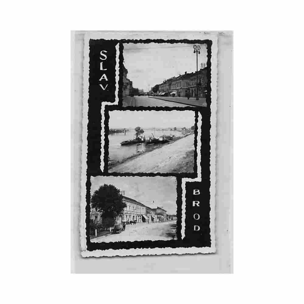 croatia slavonski brod three views Vintage A4 Photo Print