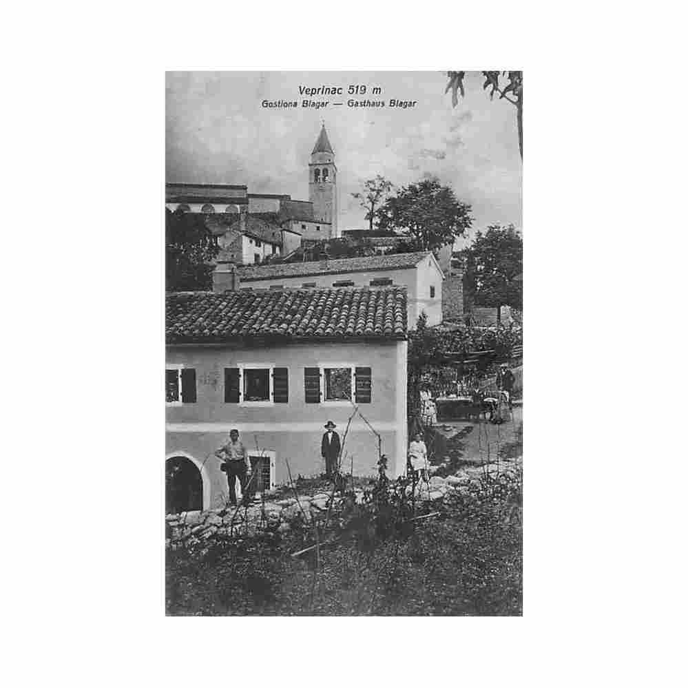 croatia veprinac gasthaus blagar Vintage A4 Photo Print
