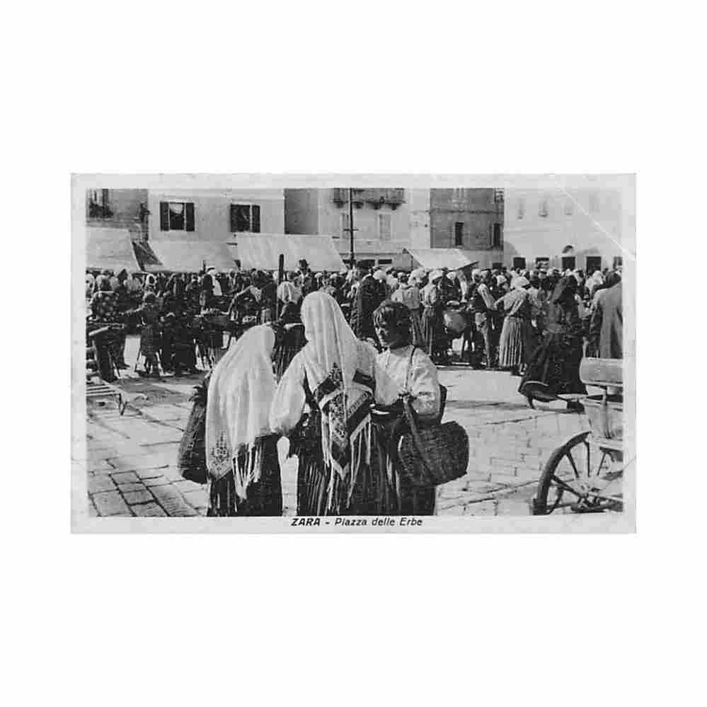 croatia zadar zara piazza delle erbe mercato Vintage A4 Photo Print