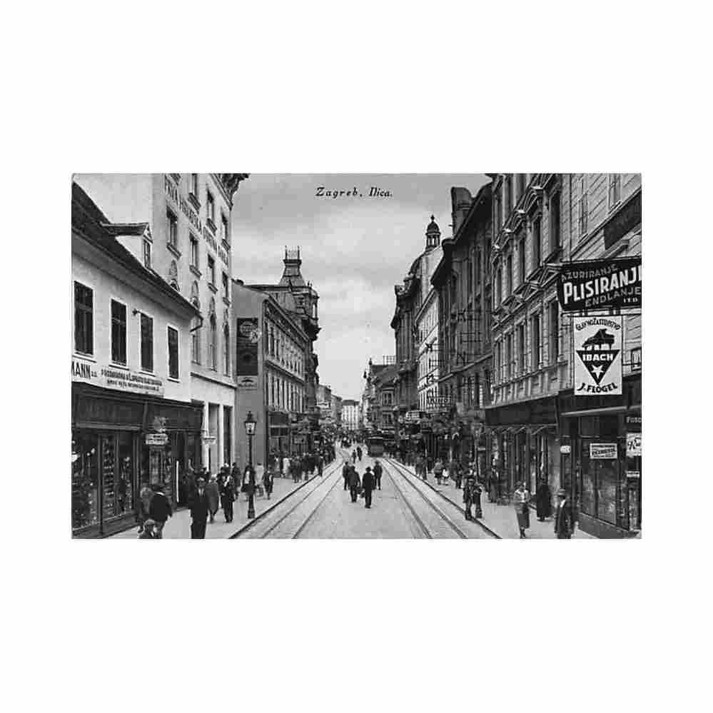 croatia zagreb ilica Vintage A4 Photo Print